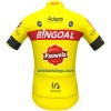 Fietskleding (Fietsshirt + Korte Koersbroek) 2022 Bingoal Pauwels Sauces WB - Rood Neongeel